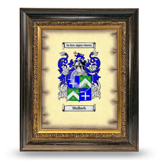 Mulloch Coat of Arms Framed - Heirloom