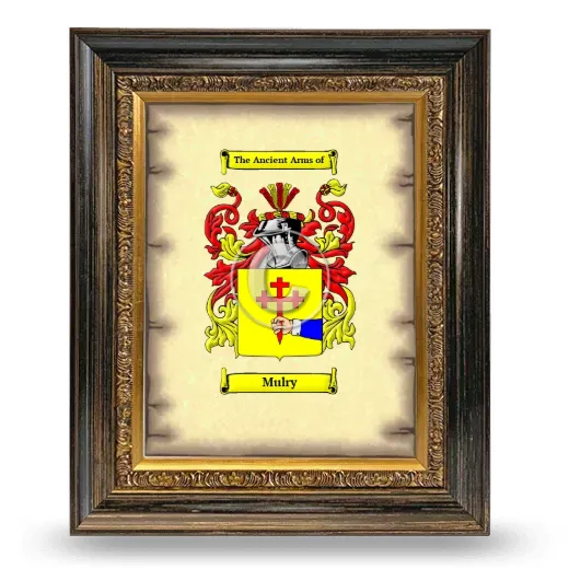 Mulry Coat of Arms Framed - Heirloom