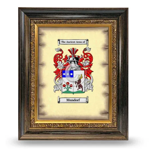Mundorf Coat of Arms Framed - Heirloom