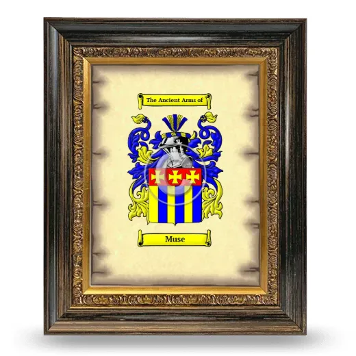 Muse Coat of Arms Framed - Heirloom