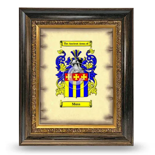 Muss Coat of Arms Framed - Heirloom