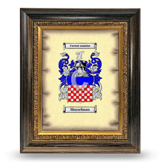 Musselman Coat of Arms Framed - Heirloom