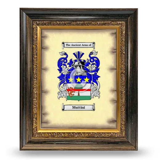 Muttini Coat of Arms Framed - Heirloom