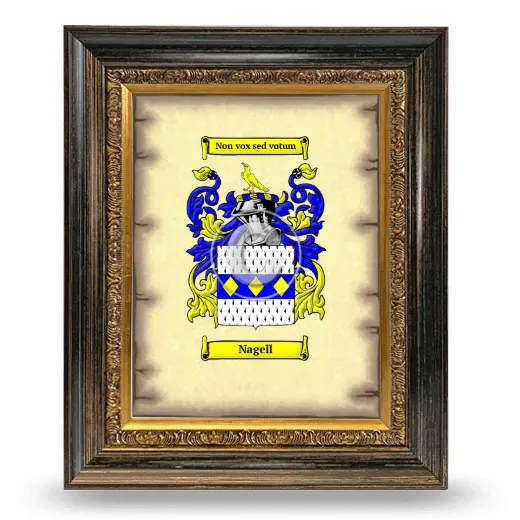Nagell Coat of Arms Framed - Heirloom