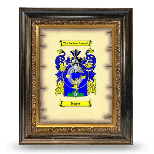 Nagys Coat of Arms Framed - Heirloom