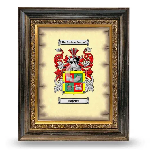 Najerra Coat of Arms Framed - Heirloom