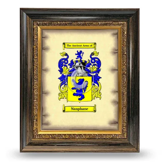 Nanphane Coat of Arms Framed - Heirloom