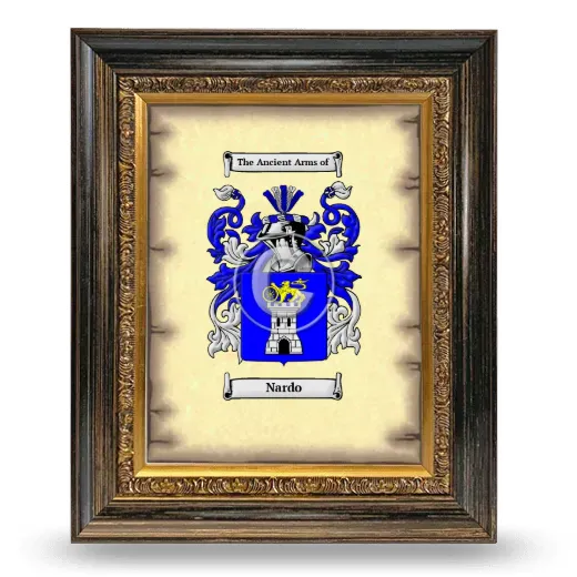 Nardo Coat of Arms Framed - Heirloom