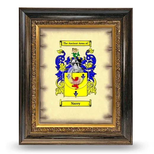 Narey Coat of Arms Framed - Heirloom