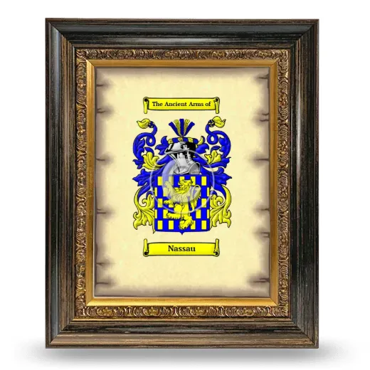 Nassau Coat of Arms Framed - Heirloom
