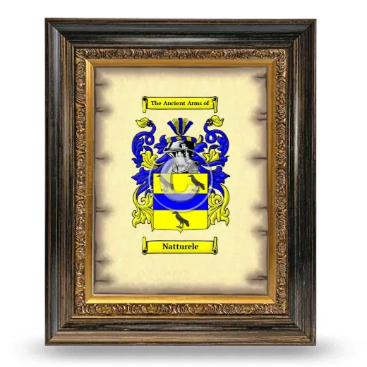 Natturele Coat of Arms Framed - Heirloom