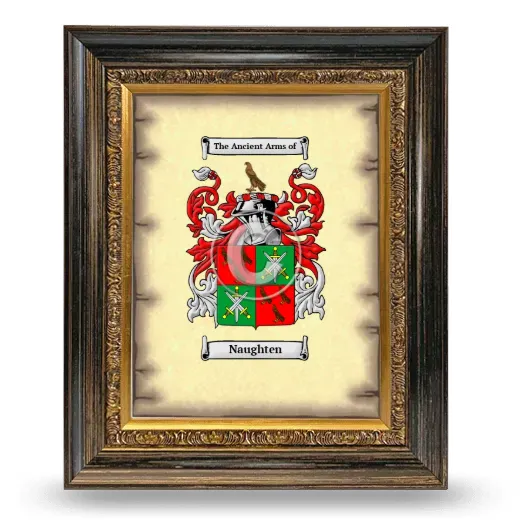 Naughten Coat of Arms Framed - Heirloom
