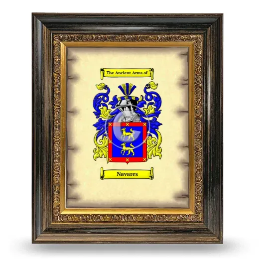 Navares Coat of Arms Framed - Heirloom