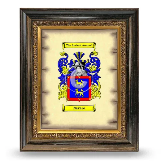 Navaro Coat of Arms Framed - Heirloom
