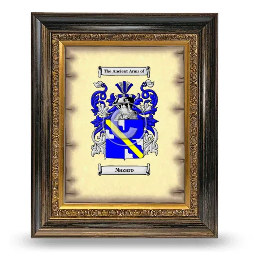 Nazario Coat of Arms Framed - Heirloom