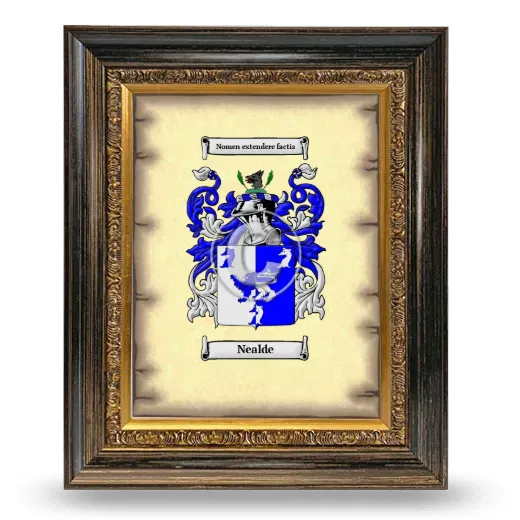 Nealde Coat of Arms Framed - Heirloom