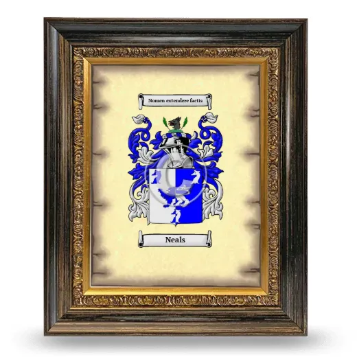 Neals Coat of Arms Framed - Heirloom