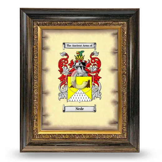 Nede Coat of Arms Framed - Heirloom