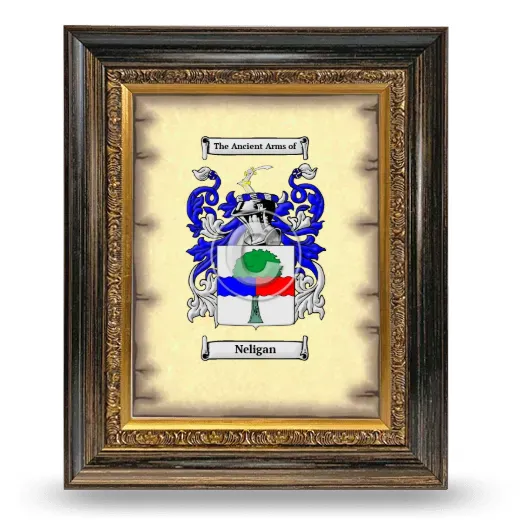 Neligan Coat of Arms Framed - Heirloom