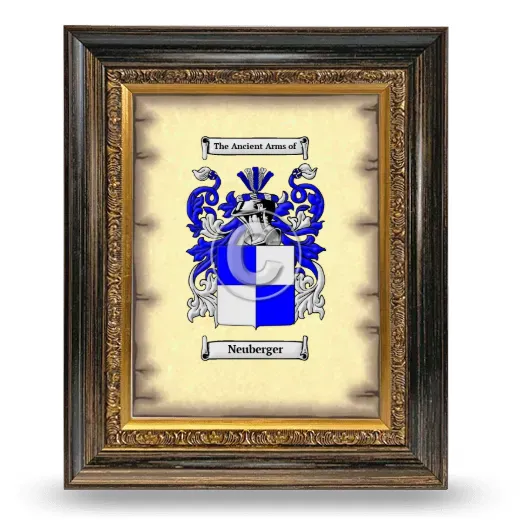 Neuberger Coat of Arms Framed - Heirloom