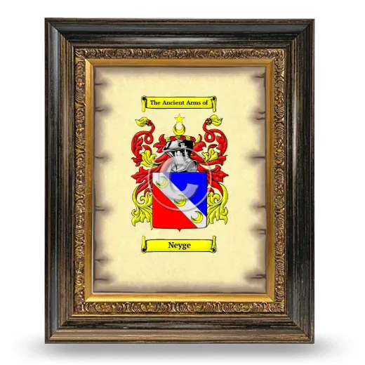 Neyge Coat of Arms Framed - Heirloom