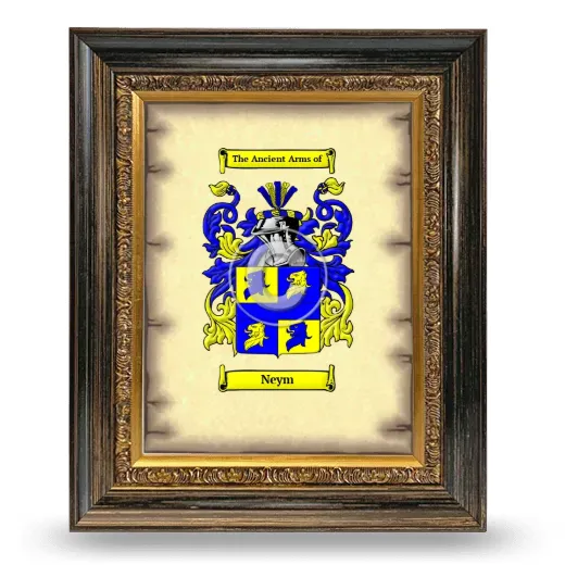 Neym Coat of Arms Framed - Heirloom