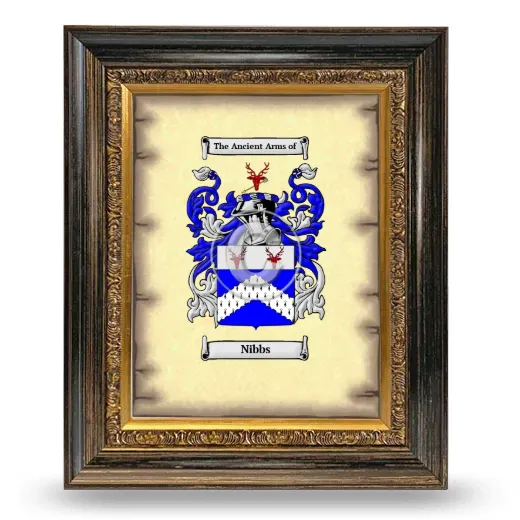 Nibbs Coat of Arms Framed - Heirloom