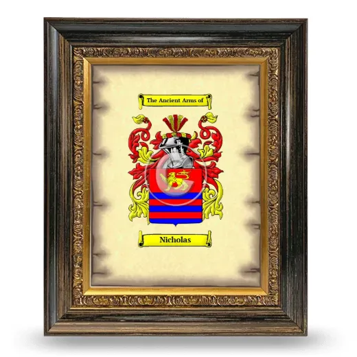 Nicholas Coat of Arms Framed - Heirloom