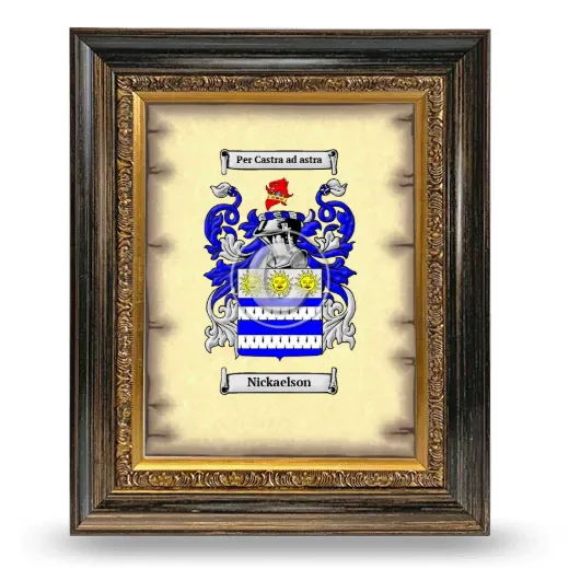 Nickaelson Coat of Arms Framed - Heirloom