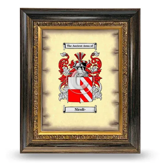 Nicoli- Coat of Arms Framed - Heirloom