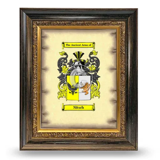 Nitsch Coat of Arms Framed - Heirloom