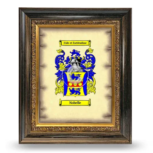 Nobelle Coat of Arms Framed - Heirloom