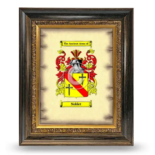 Noblet Coat of Arms Framed - Heirloom