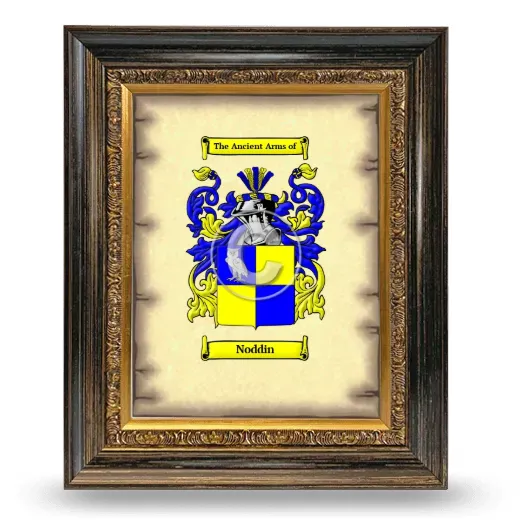 Noddin Coat of Arms Framed - Heirloom