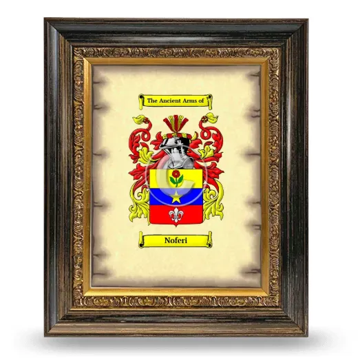 Noferi Coat of Arms Framed - Heirloom