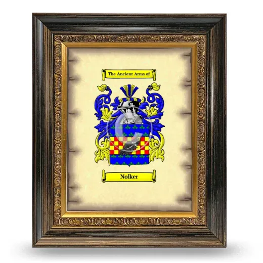 Nolker Coat of Arms Framed - Heirloom