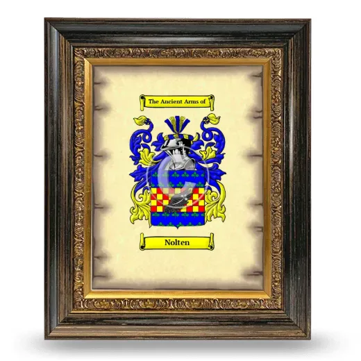 Nolten Coat of Arms Framed - Heirloom