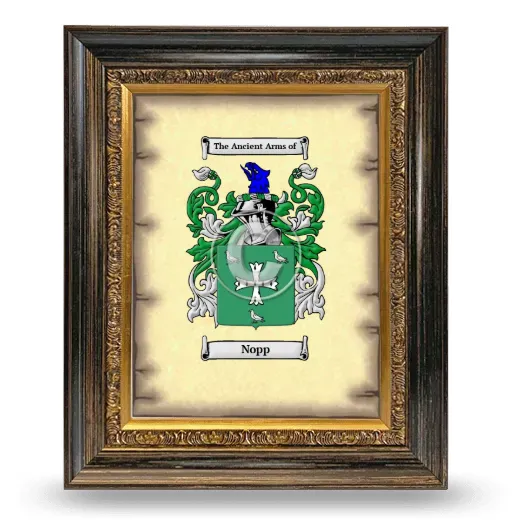 Nopp Coat of Arms Framed - Heirloom