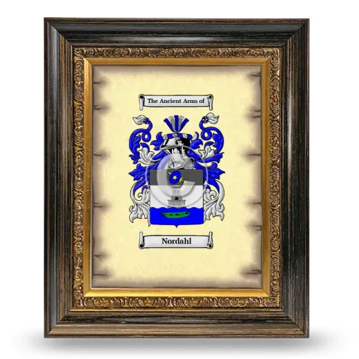 Nordahl Coat of Arms Framed - Heirloom