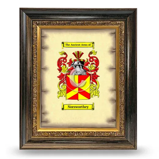 Norsworthey Coat of Arms Framed - Heirloom