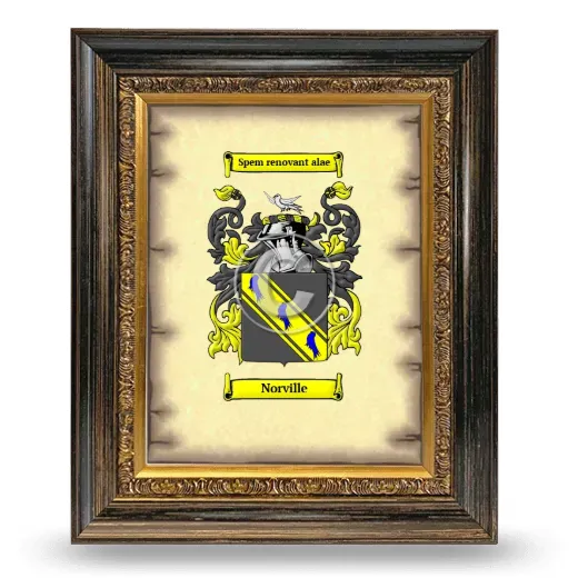 Norville Coat of Arms Framed - Heirloom