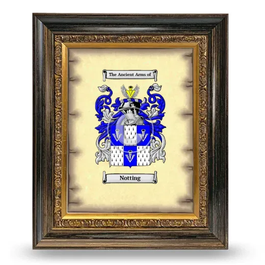 Notting Coat of Arms Framed - Heirloom