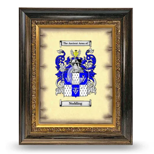 Nudding Coat of Arms Framed - Heirloom
