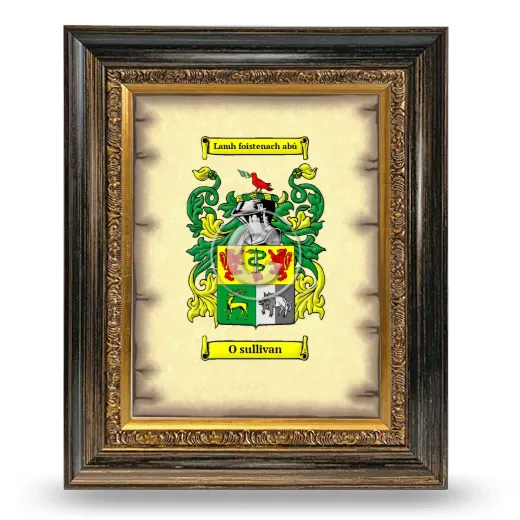 O sullivan Coat of Arms Framed - Heirloom