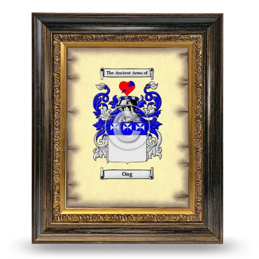 Oag Coat of Arms Framed - Heirloom