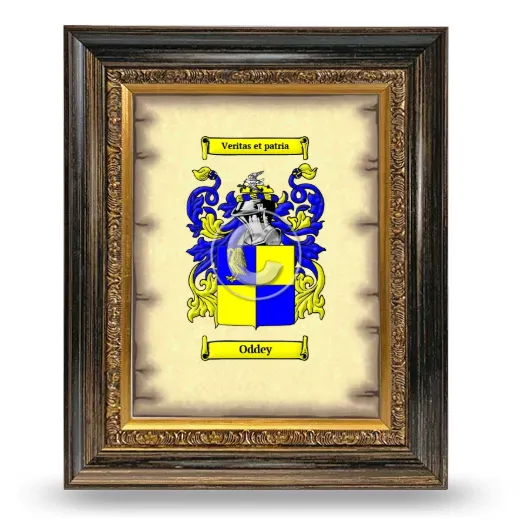 Oddey Coat of Arms Framed - Heirloom