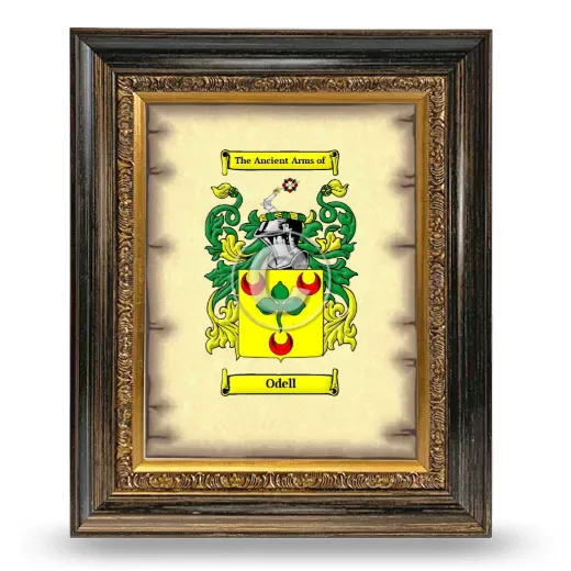 Odell Coat of Arms Framed - Heirloom