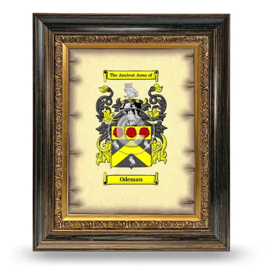 Odeman Coat of Arms Framed - Heirloom