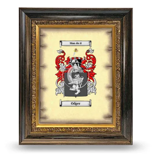 Odger Coat of Arms Framed - Heirloom