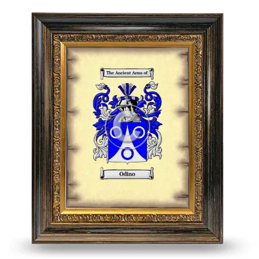 Odino Coat of Arms Framed - Heirloom